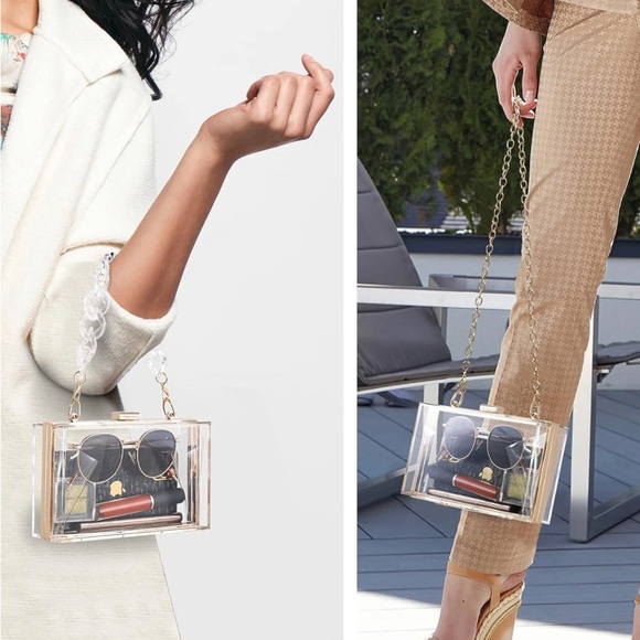 Nwt acrylic clutch bag womens handbag - Picture 4 of 5